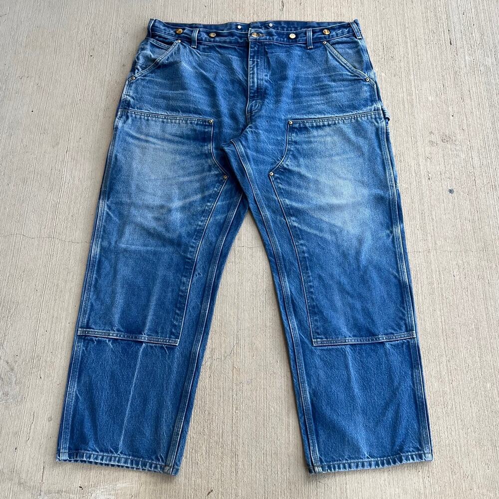 Carhartt B07 DNM denim blue double knee work wear carpenter pants